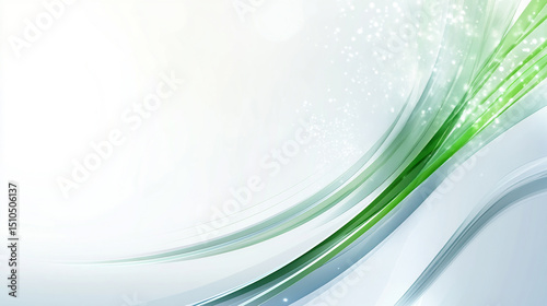 Wallpaper Mural 緑　曲線　ビジネス背景イラスト　Generative AI Torontodigital.ca