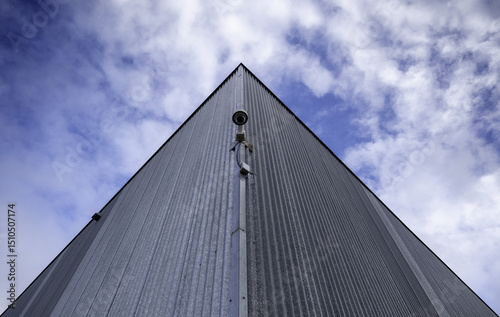 Security camera on a facade