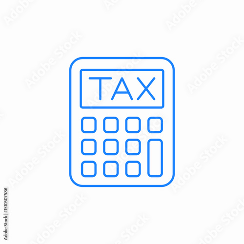 calculator tax accounting icon sign vector