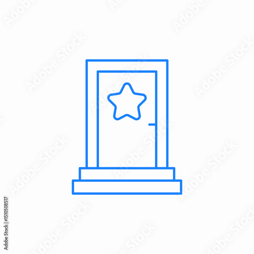 door star frame icon sign vector