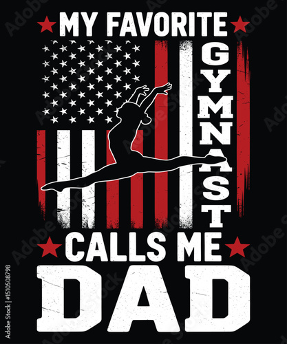Favorite Gymnast Dad T-Shirt