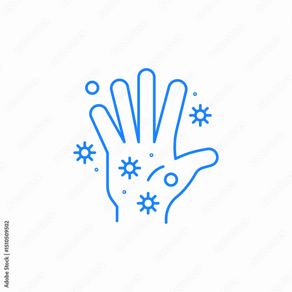 Obraz premium germ protection cleanliness icon sign vector