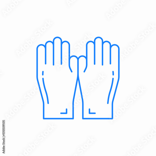 gloves protection safety icon sign vector