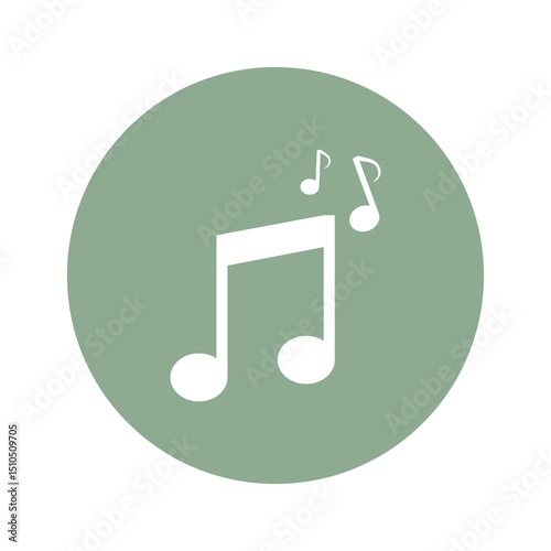 vector music icon on transparent background