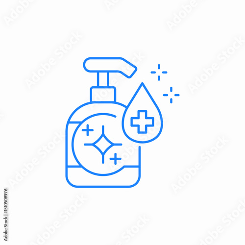 hand sanitizer clean icon sign vector