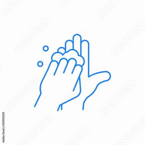 hand washing foam icon sign vector