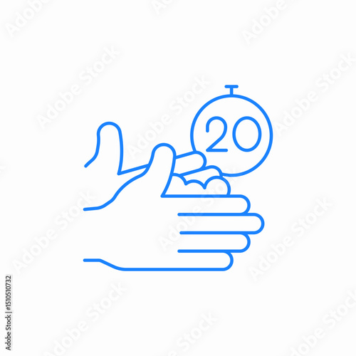 hands timer seconds icon sign vector