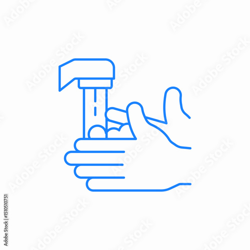 hands washing bubbles icon sign vector