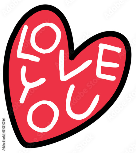 귀여운 하트 일러스트 Cute heart illustration love you photo