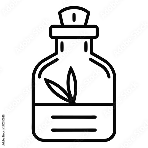 Herbal remedy bottle natural organic medicine plant extract
