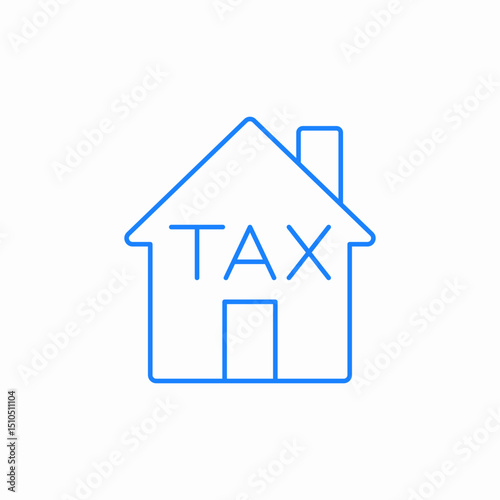 house tax icon sign vector