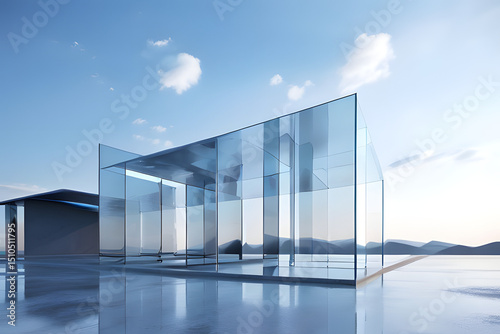 modern office building with sky