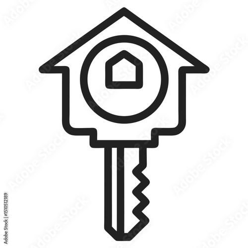 House key icon home ownership real estate symbol