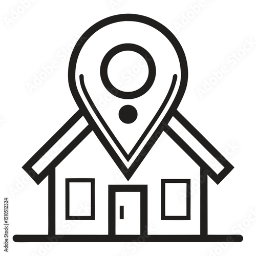 House location pin icon home address map marker