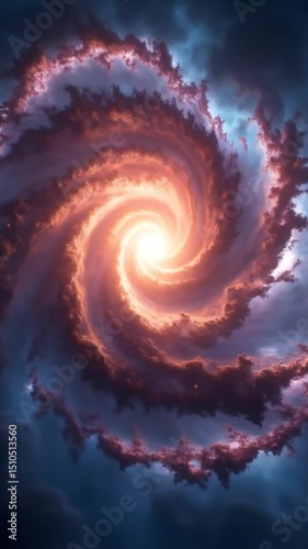 Spiral galaxy cosmic art