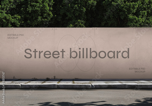 Street Billboard Banner Mockup