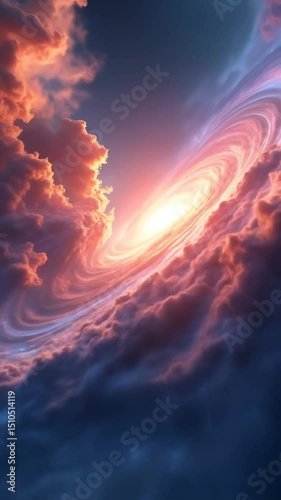 Abstract colorful space cloudscape