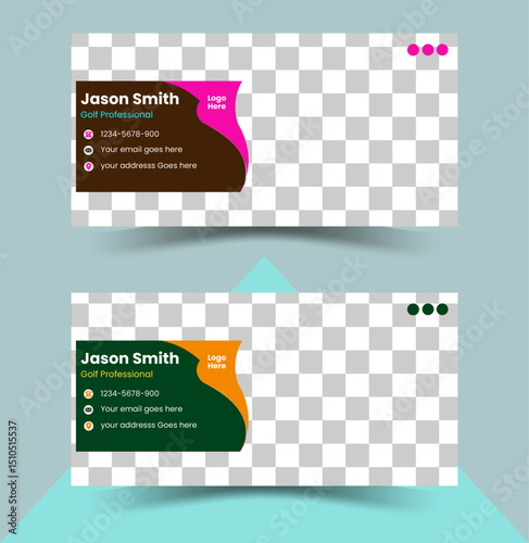 innovative modern Golf professional email signature design.