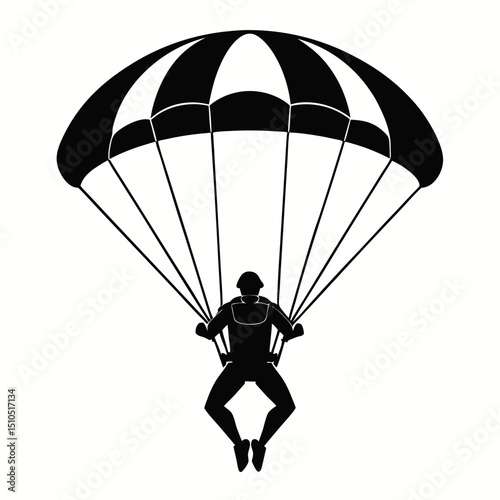 vector illustration of a parachute