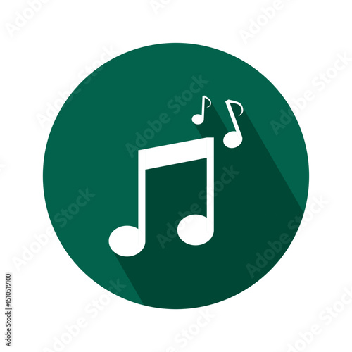 vector music icon on transparent background