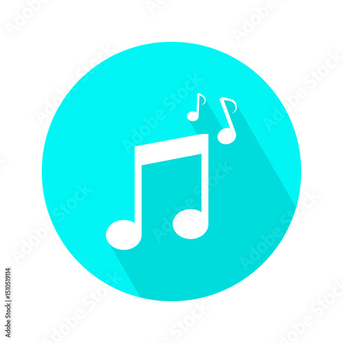 vector music icon on transparent background