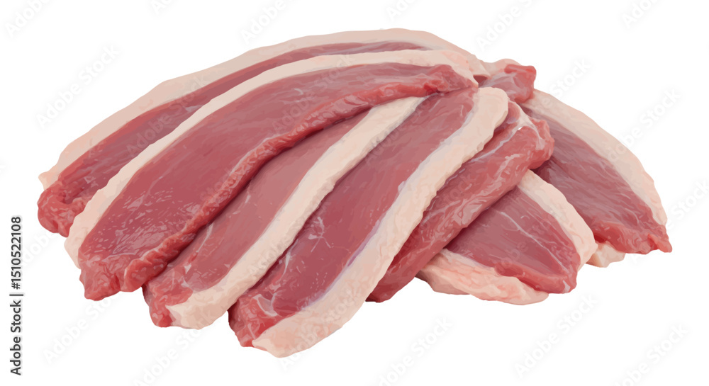 raw meat on a white background raw meat on a white background