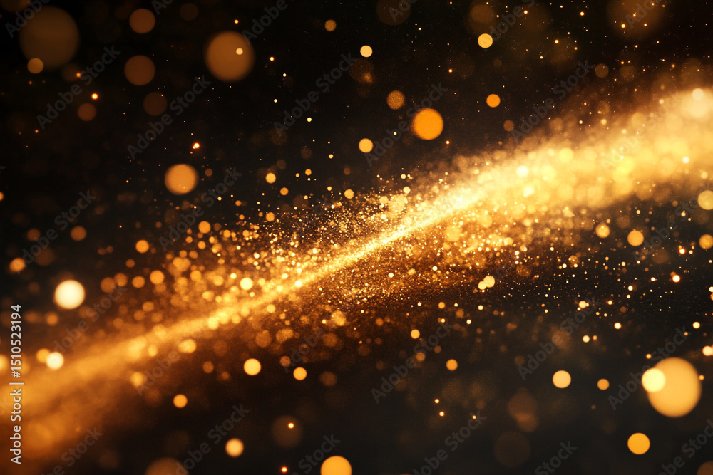 Obraz premium Meteor dust trail in glowing stardust