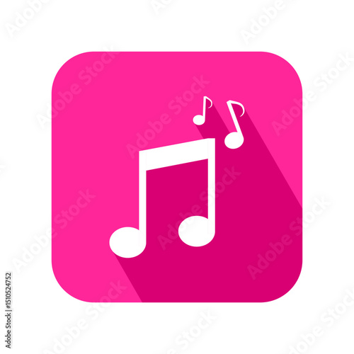 vector music icon on transparent background