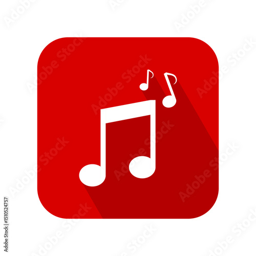 vector music icon on transparent background