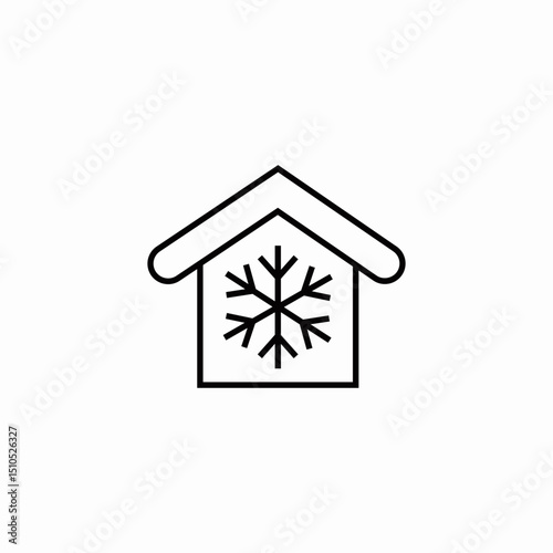 cold storage icon sign vector