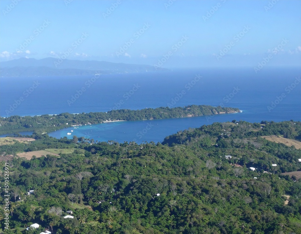 drone photo of pacific island in ocean drone photo of pacific island in ocean