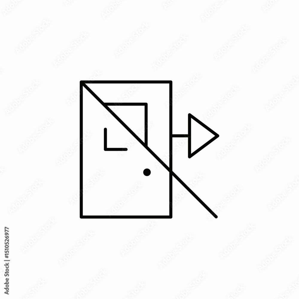 exit denied icon sign vector exit denied icon sign vector