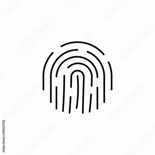 finger print icon sign vector