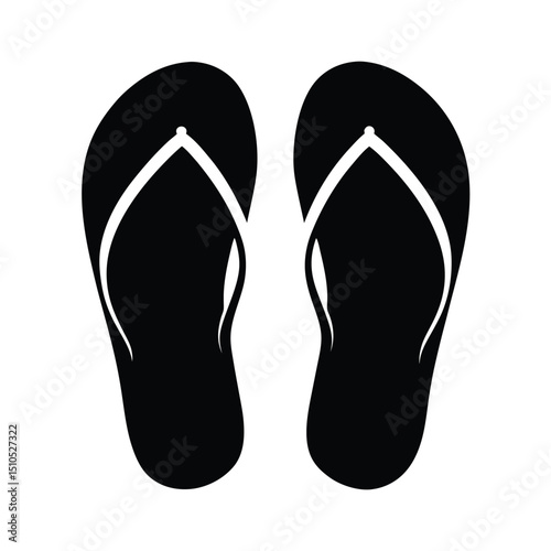 Flip flops vector silhouette