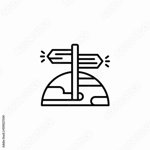 global directions icon sign vector