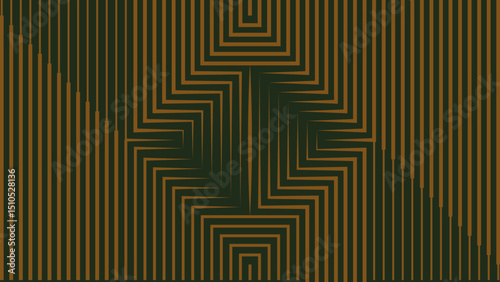 seamless double square line art in brown color, square illusion vector with geometric shape square. Editable file color and shape for digital and print purpose.