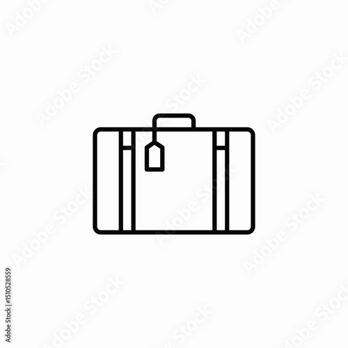luggage suitcase icon sign vector