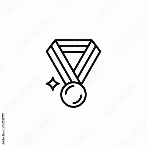 medal prize icon sign vector