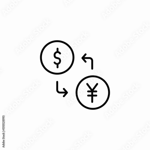 money exchange icon sign vector