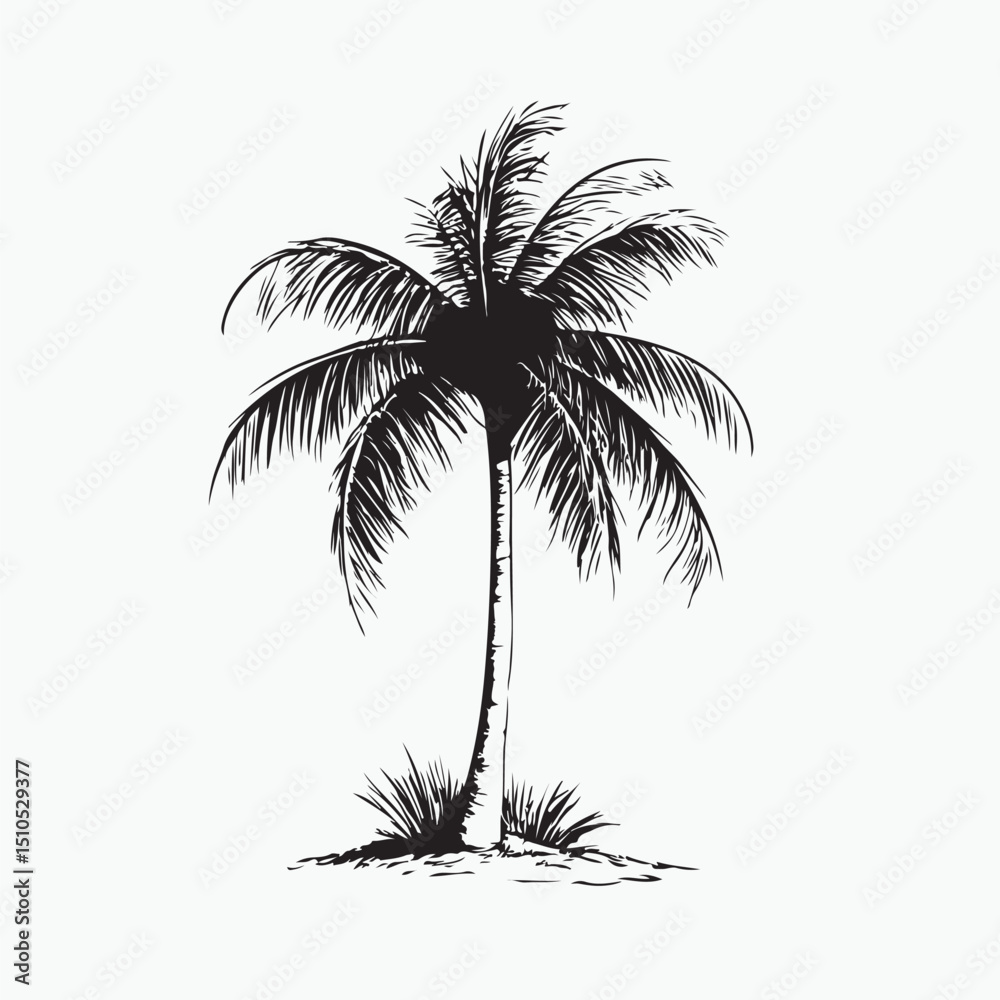 Obraz premium palm tree silhouette