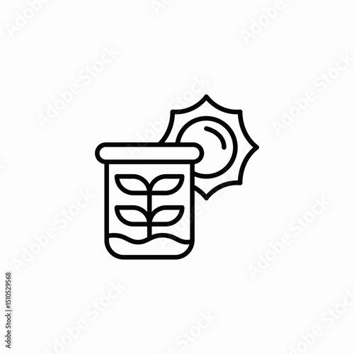 photosynthesis plant icon sign vector