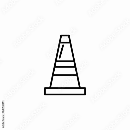 road cone icon sign vector