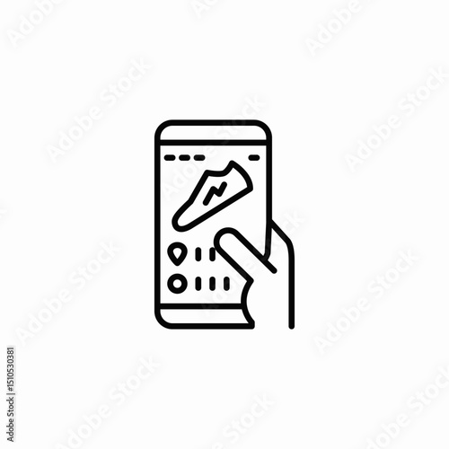 running application icon sign vector
