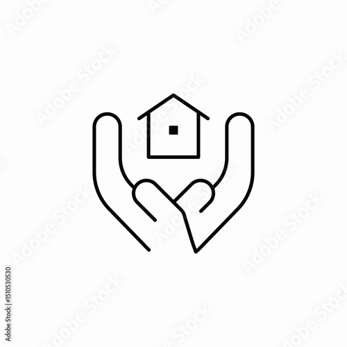 safe home icon sign vector