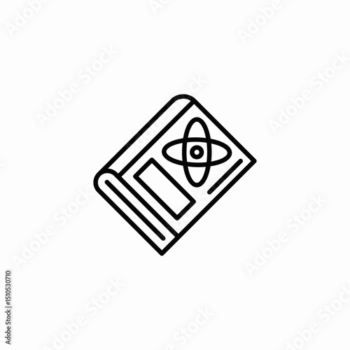 science physics book icon sign vector