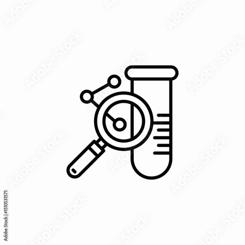 test analysis tube icon sign vector