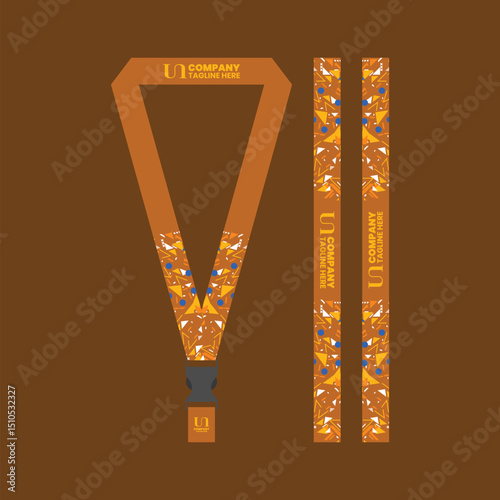 id card lanyard template for business company