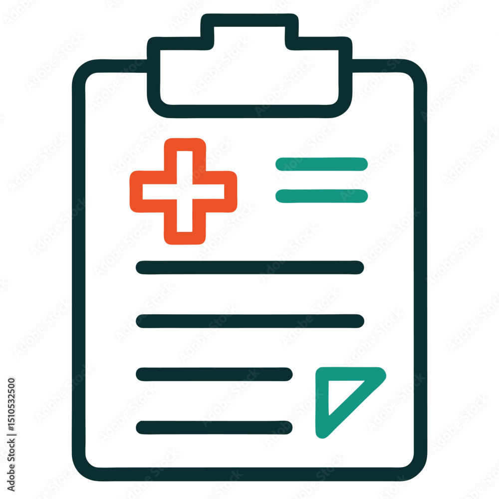 Medical report clipboard icon healthcare document form Medical report clipboard icon healthcare document form