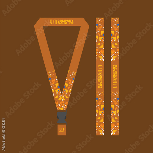 id card lanyard template for business company