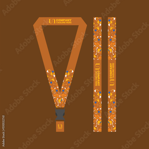 id card lanyard template for business company
